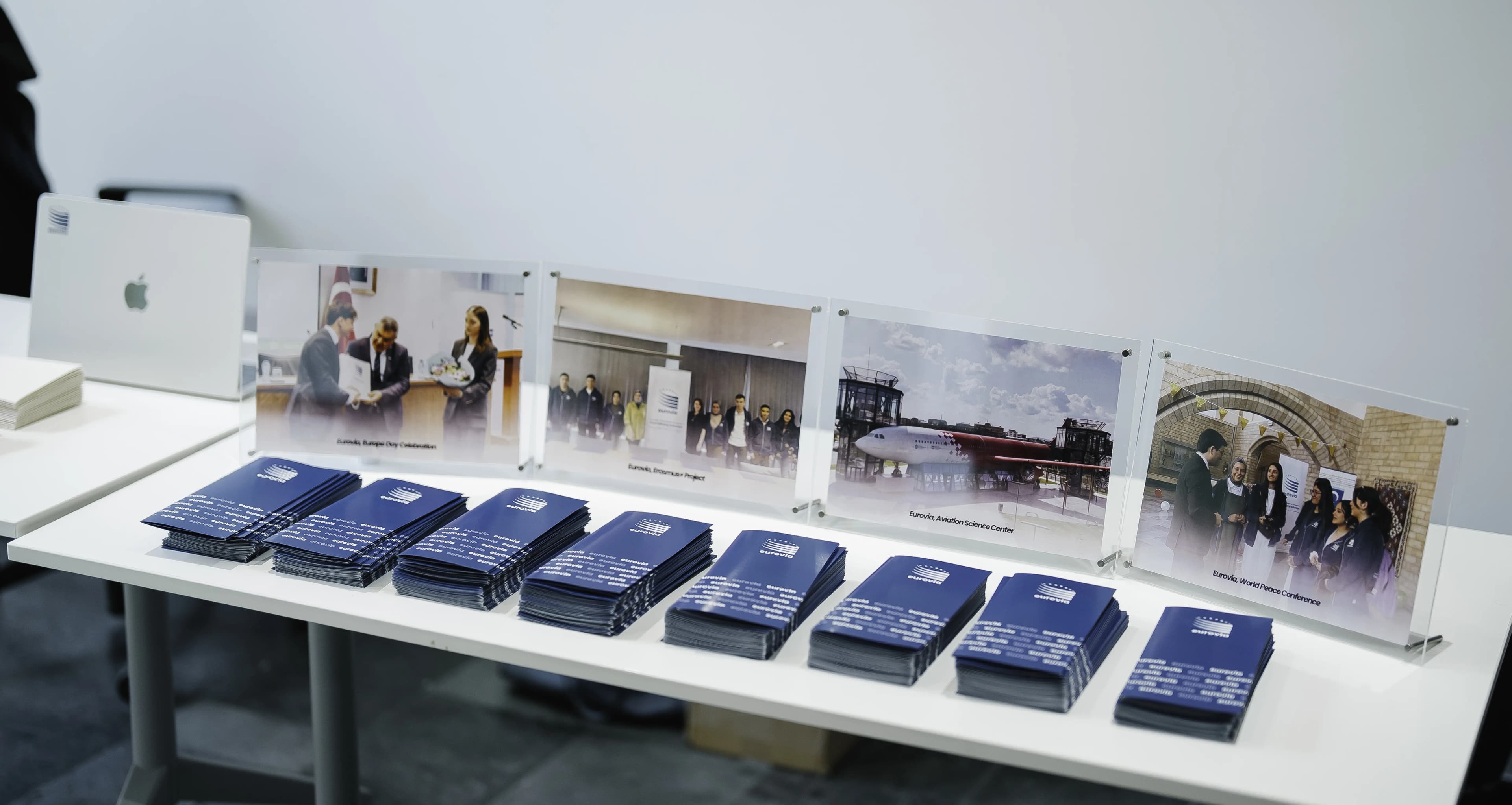 Eurovia project photos and brochures on display