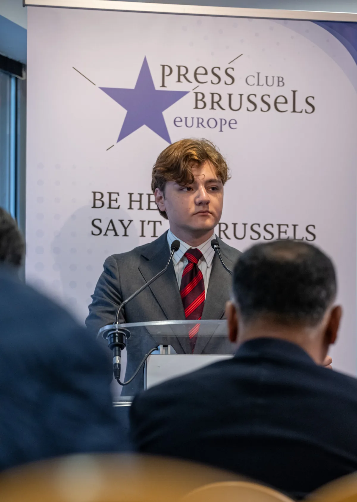 President Oguzhan B. ARI speaking at the Press Club Brussels